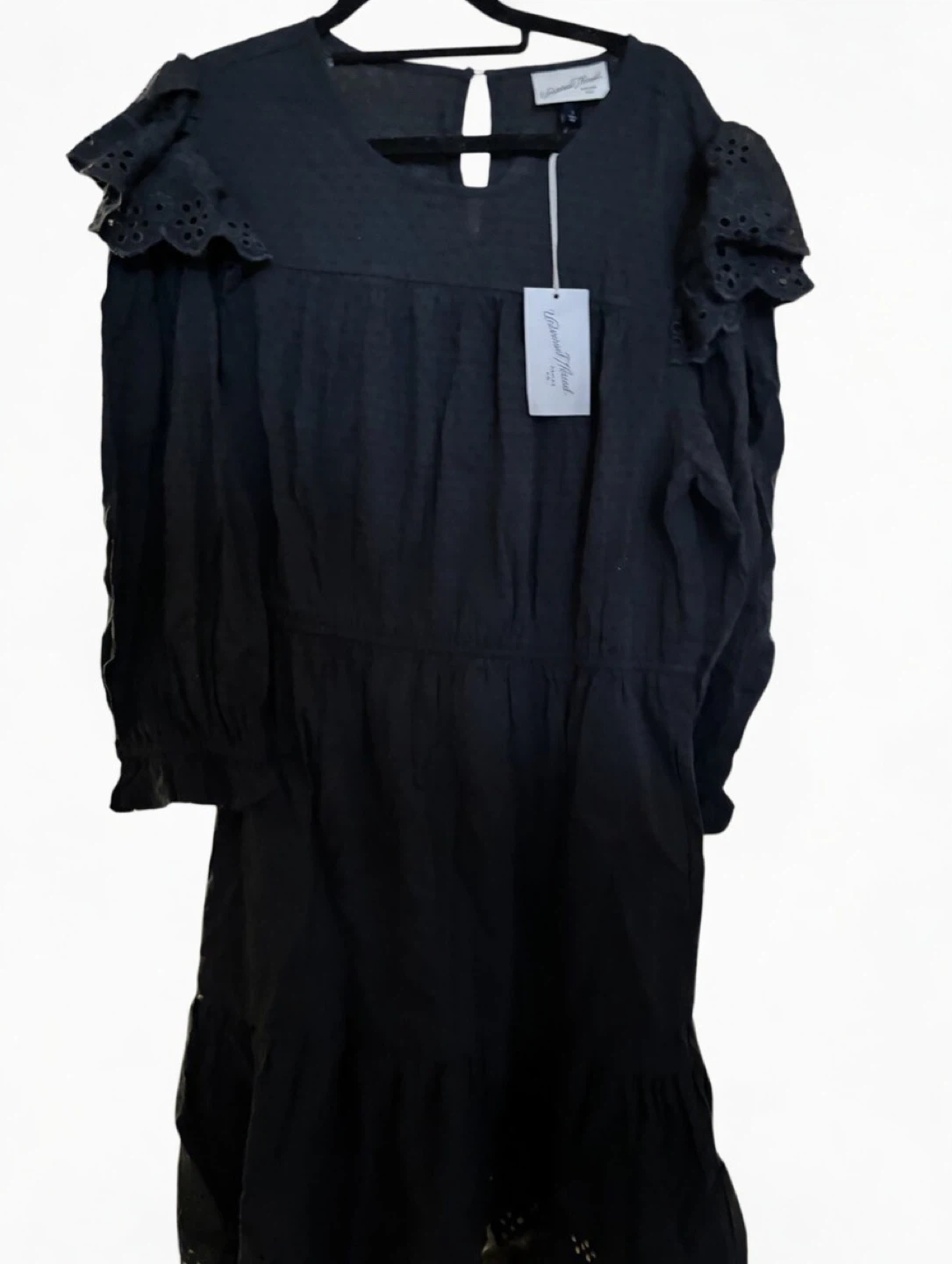 Universal Thread Black Ruffle Eyelet Dress Size L - photo 3