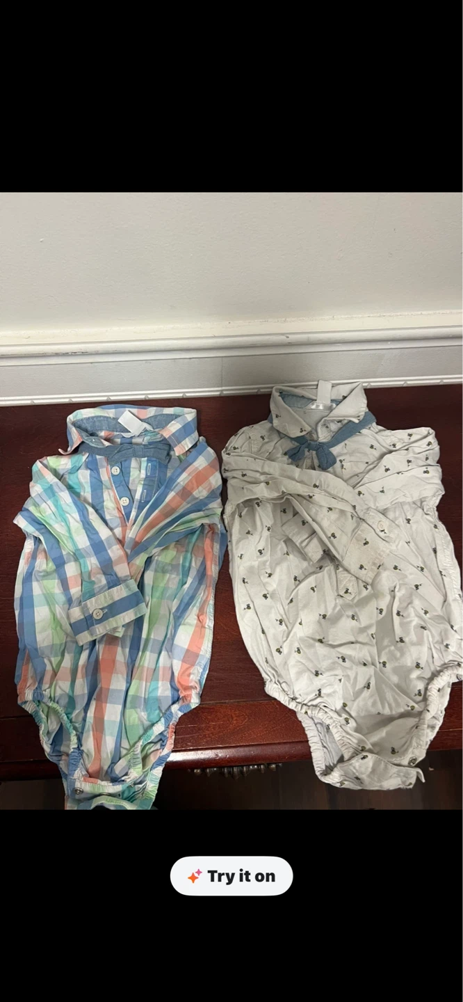 Baby Boys Rompers - Plaid and Sheep Print