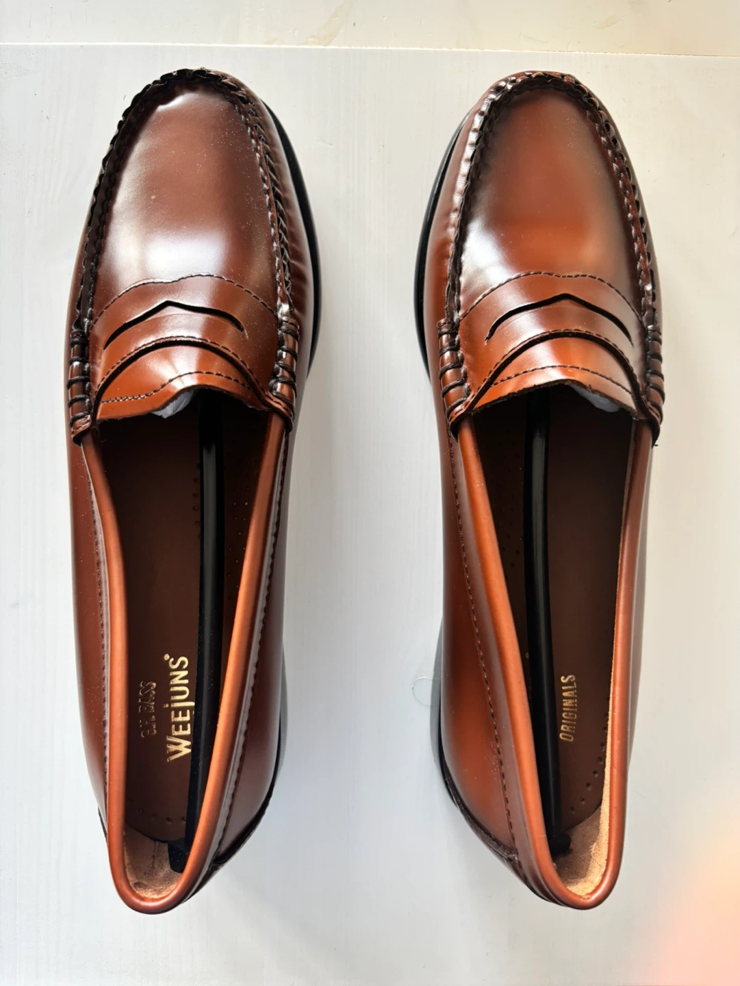 G.H. Bass Weejuns Penny Loafers - Brown Leather
