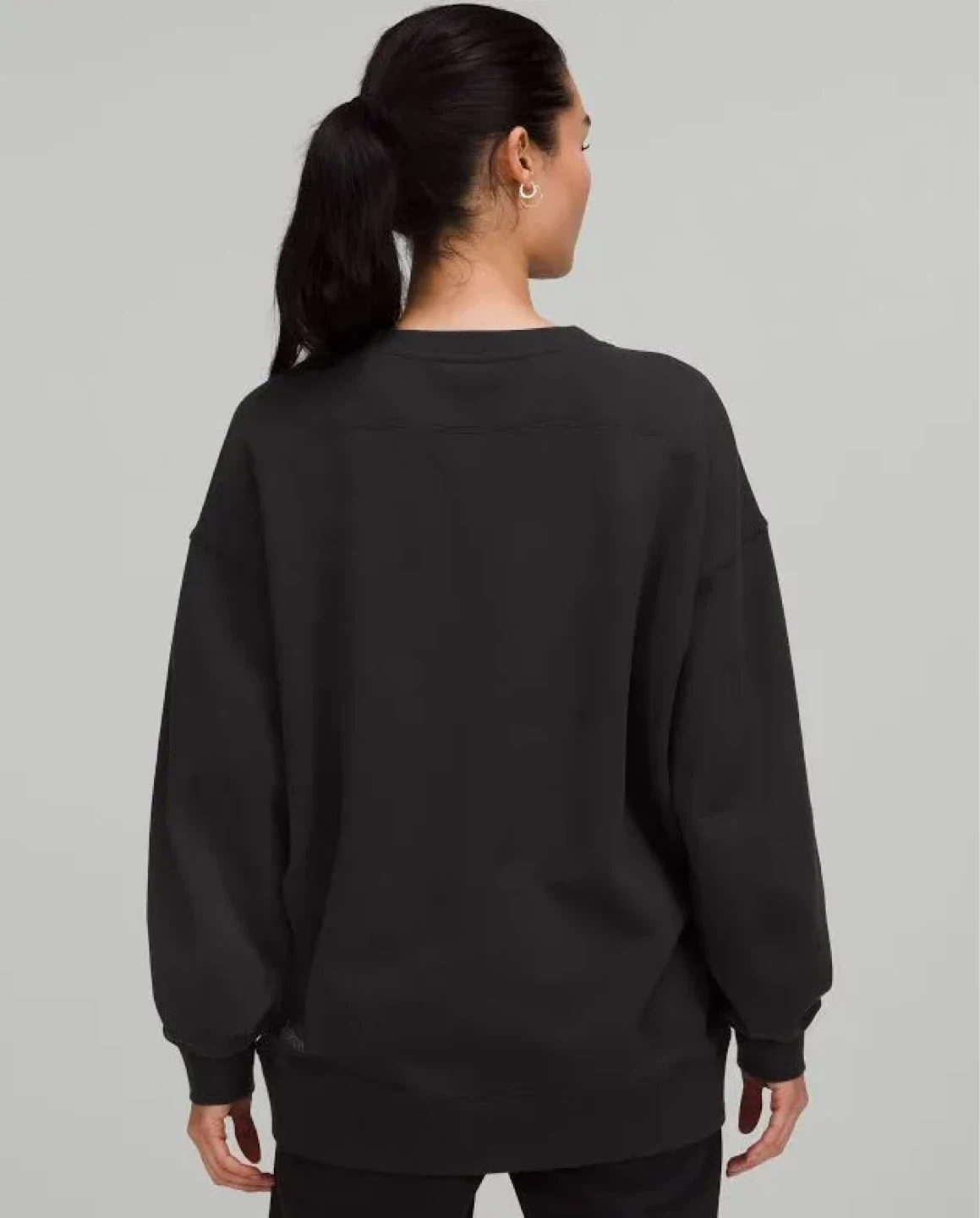 Lululemon Perfectly Oversized Crewneck Sweatshirt Black Size 10 - photo 2