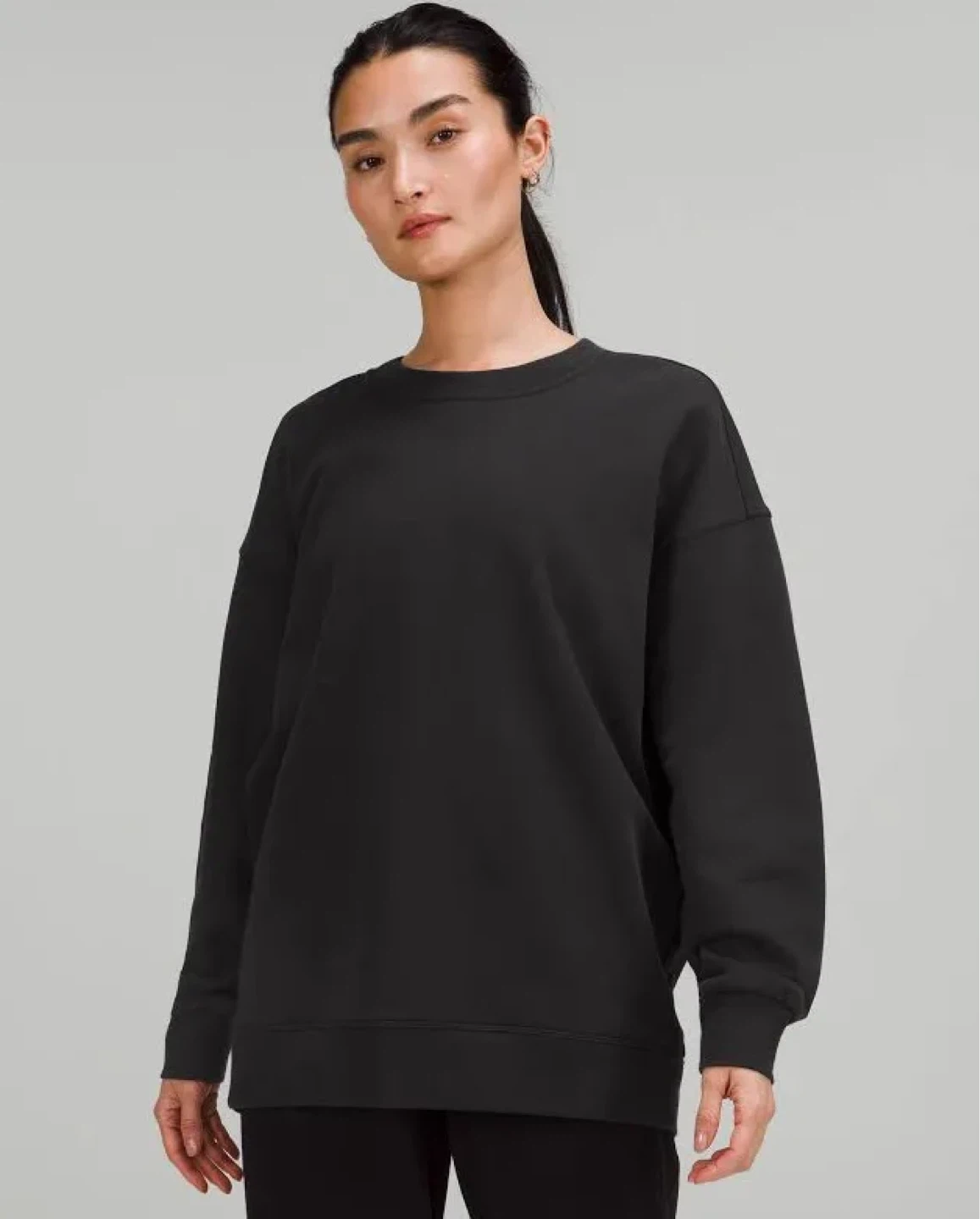 Lululemon Perfectly Oversized Crewneck Sweatshirt Black Size 10 - photo 3