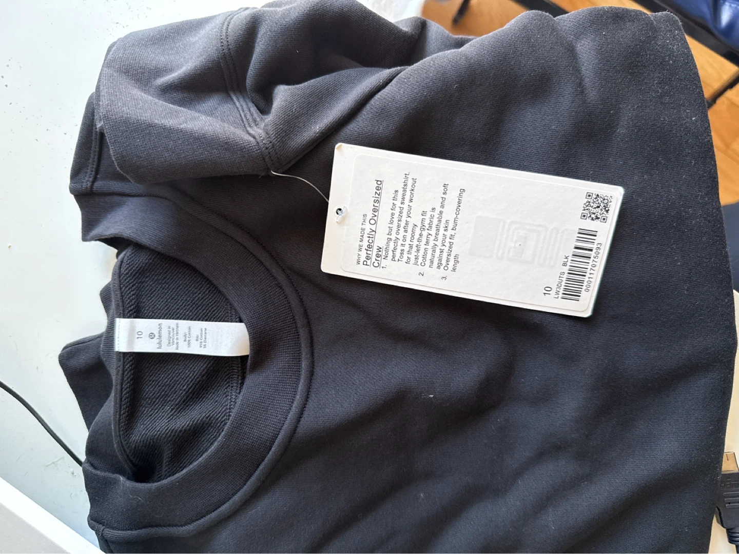 Lululemon Perfectly Oversized Crewneck Sweatshirt Black Size 10