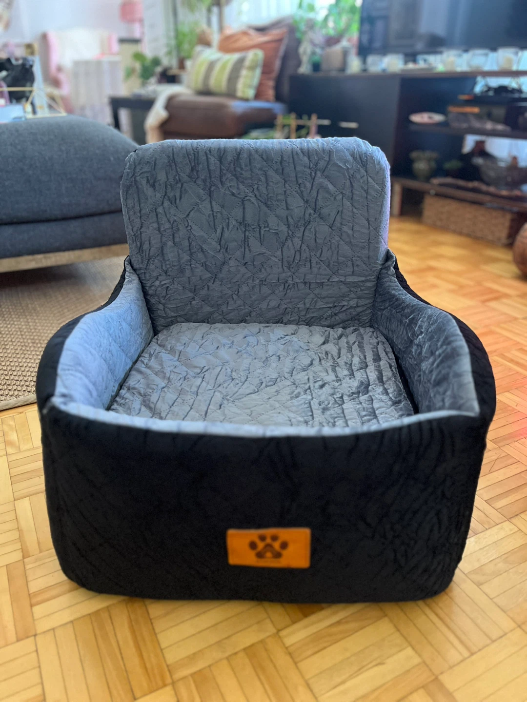 Dog Car Seat Booster, Small Dogs up to 35 lbs, Washable Cover - photo 3