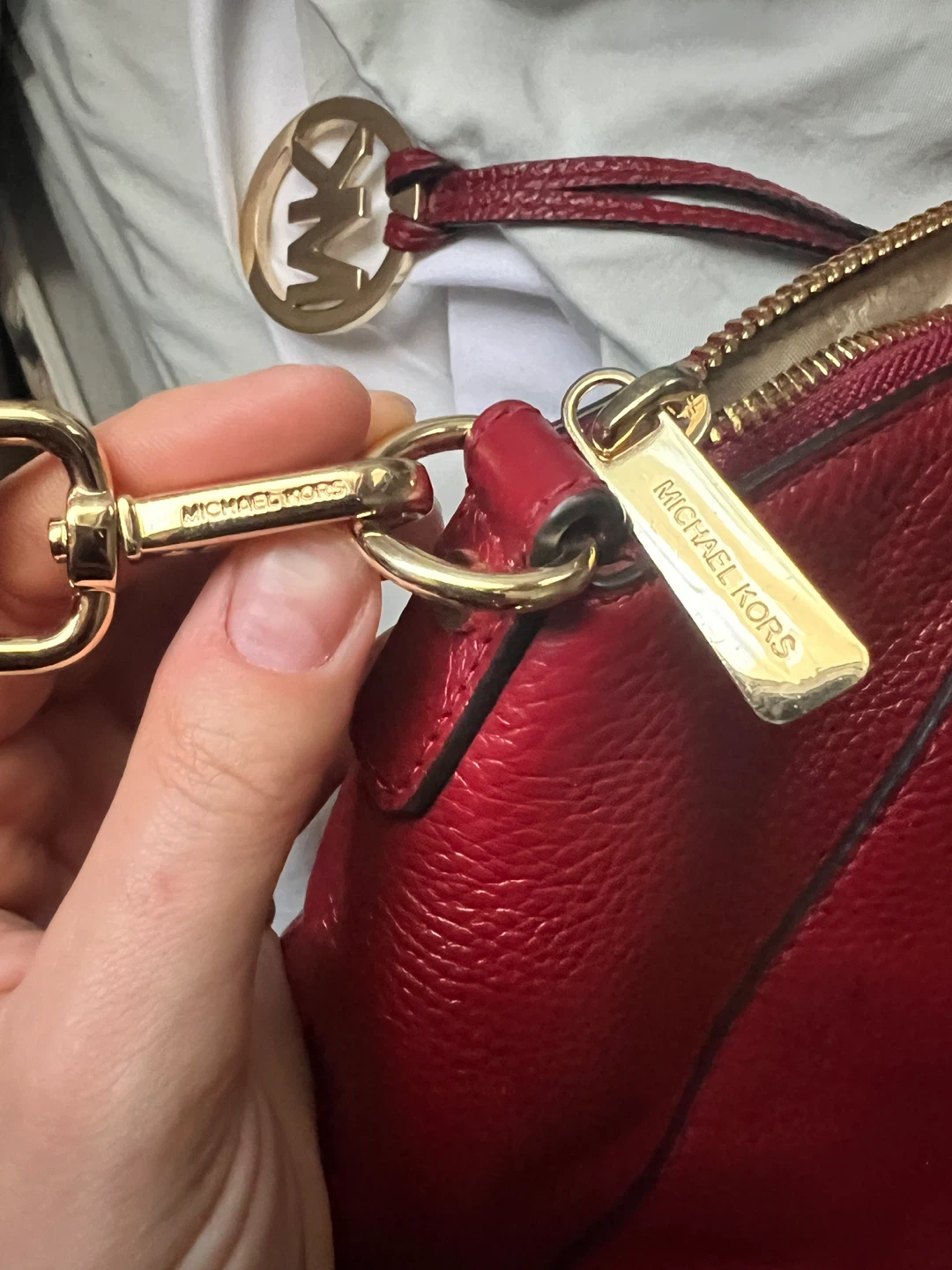 Michael Kors Red Leather Satchel Handbag - photo 4