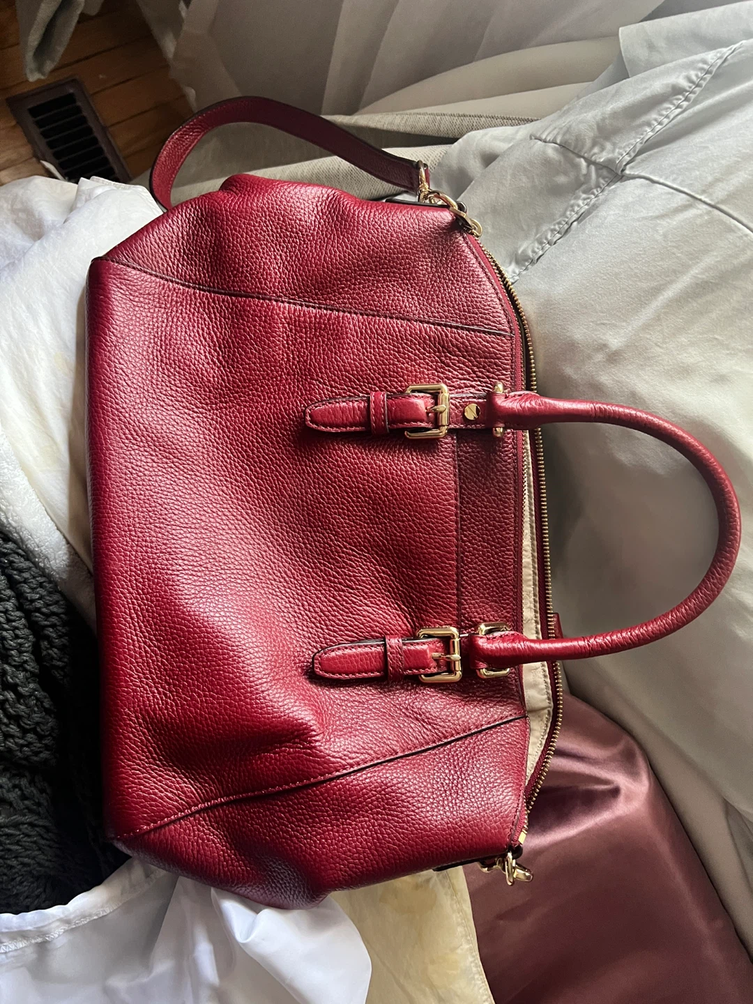 Michael Kors Red Leather Satchel Handbag - photo 3