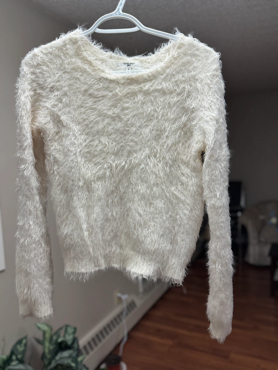 White Fuzzy Sweater
