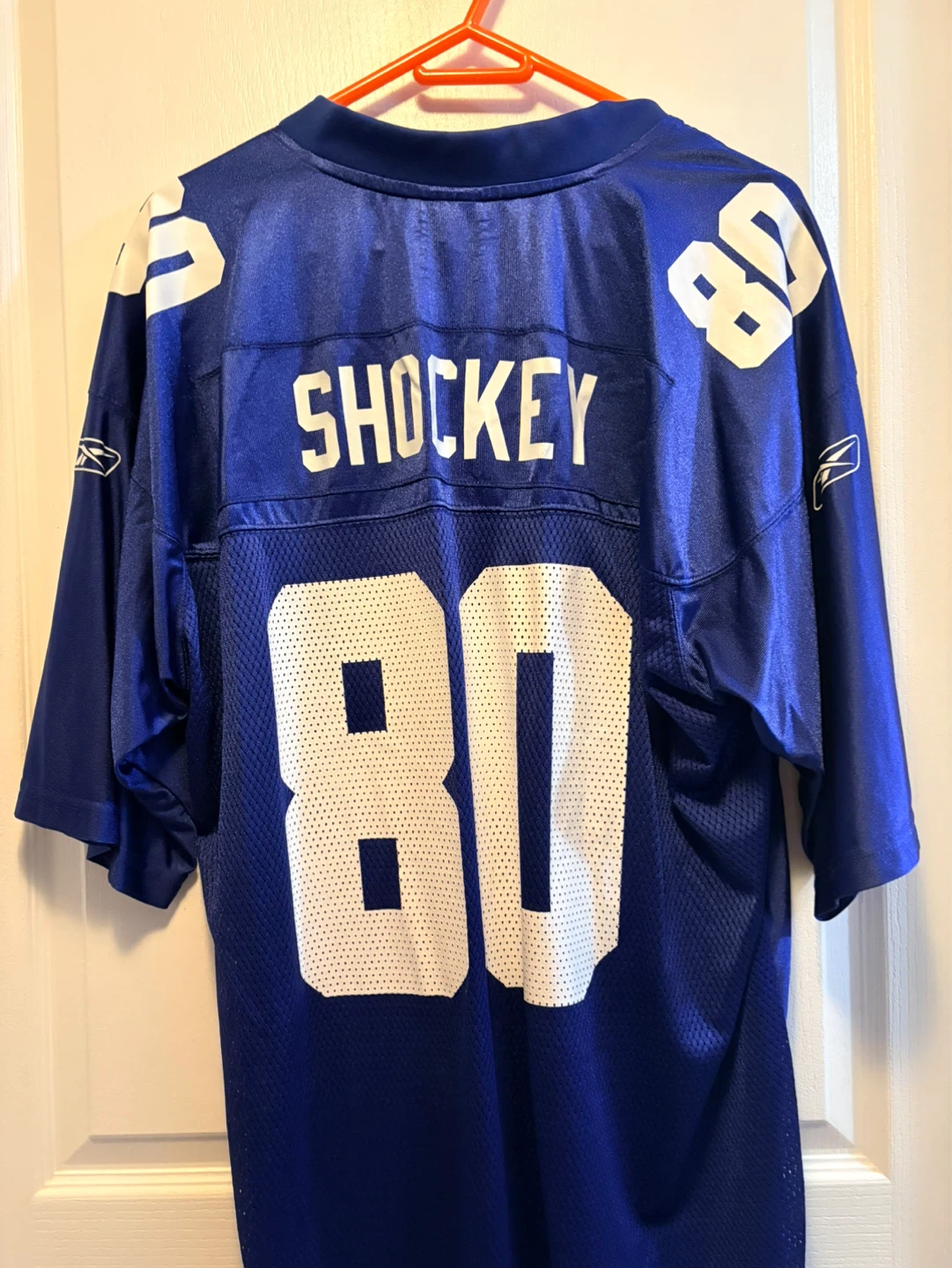 SALE! Reebok NFL New York Giants Shockey #80 Jersey XL