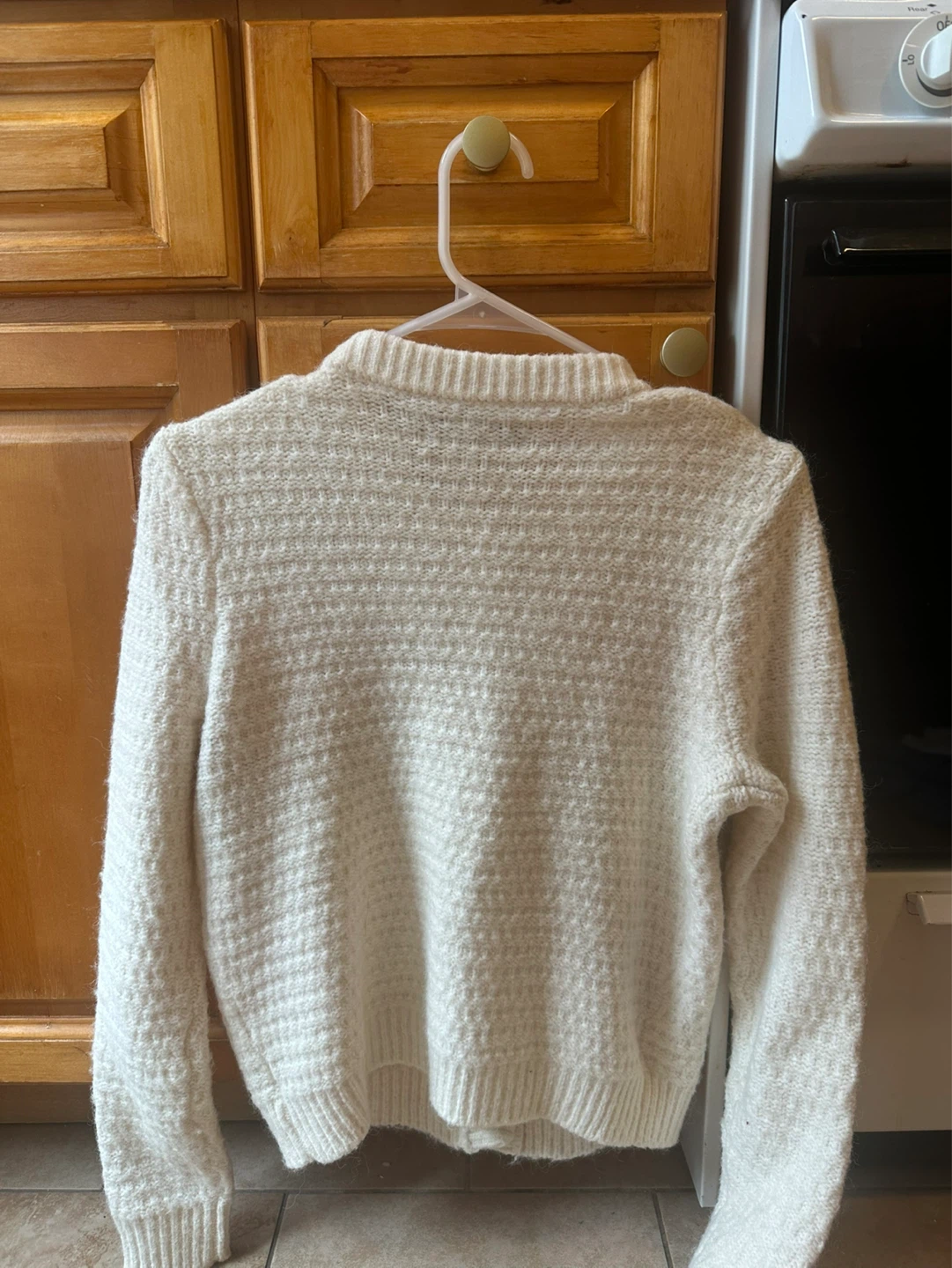 LOFT Cream Knit Button Cardigan Sweater - Size S - photo 2