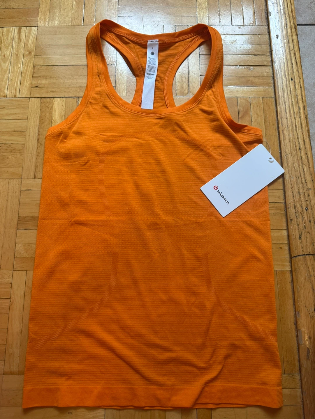 Lululemon Swiftly Tech Racerback Tank Top Orange Size 6