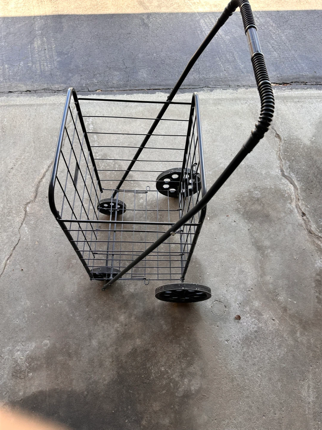 Black Rolling Shopping Cart - photo 2