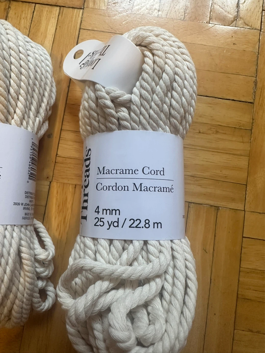 Loops & Threads Macrame Cord - 4mm, Natural (2 Pack) - photo 2