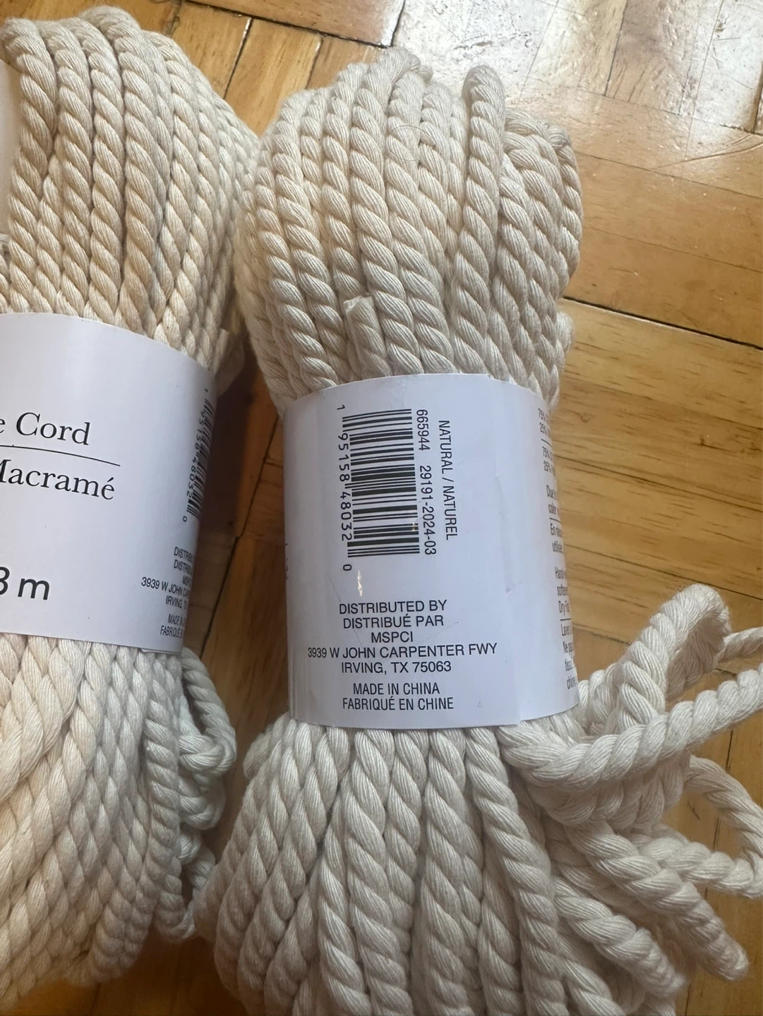Loops & Threads Macrame Cord - 4mm, Natural (2 Pack) - photo 3