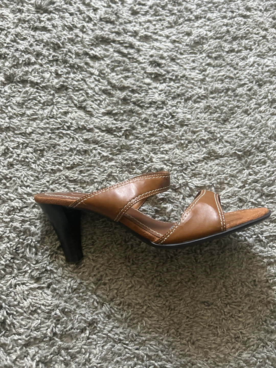 Fioni Wide Width Brown Leather Heeled Sandals - photo 2