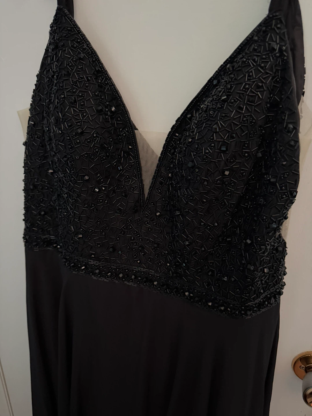 Black Beaded Evening Gown - photo 2
