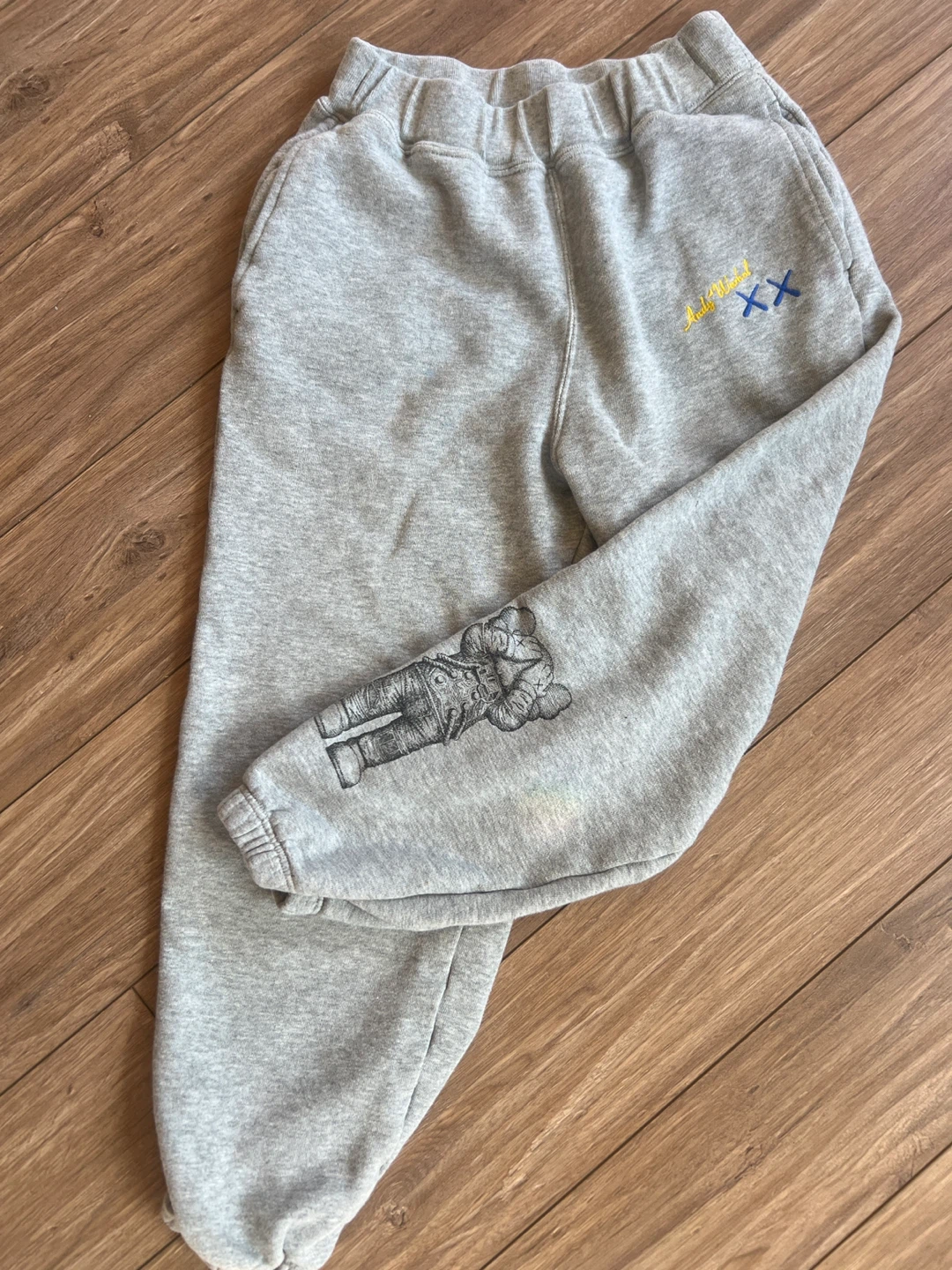 Grey Andy Warhol KAWS Sweatpants
