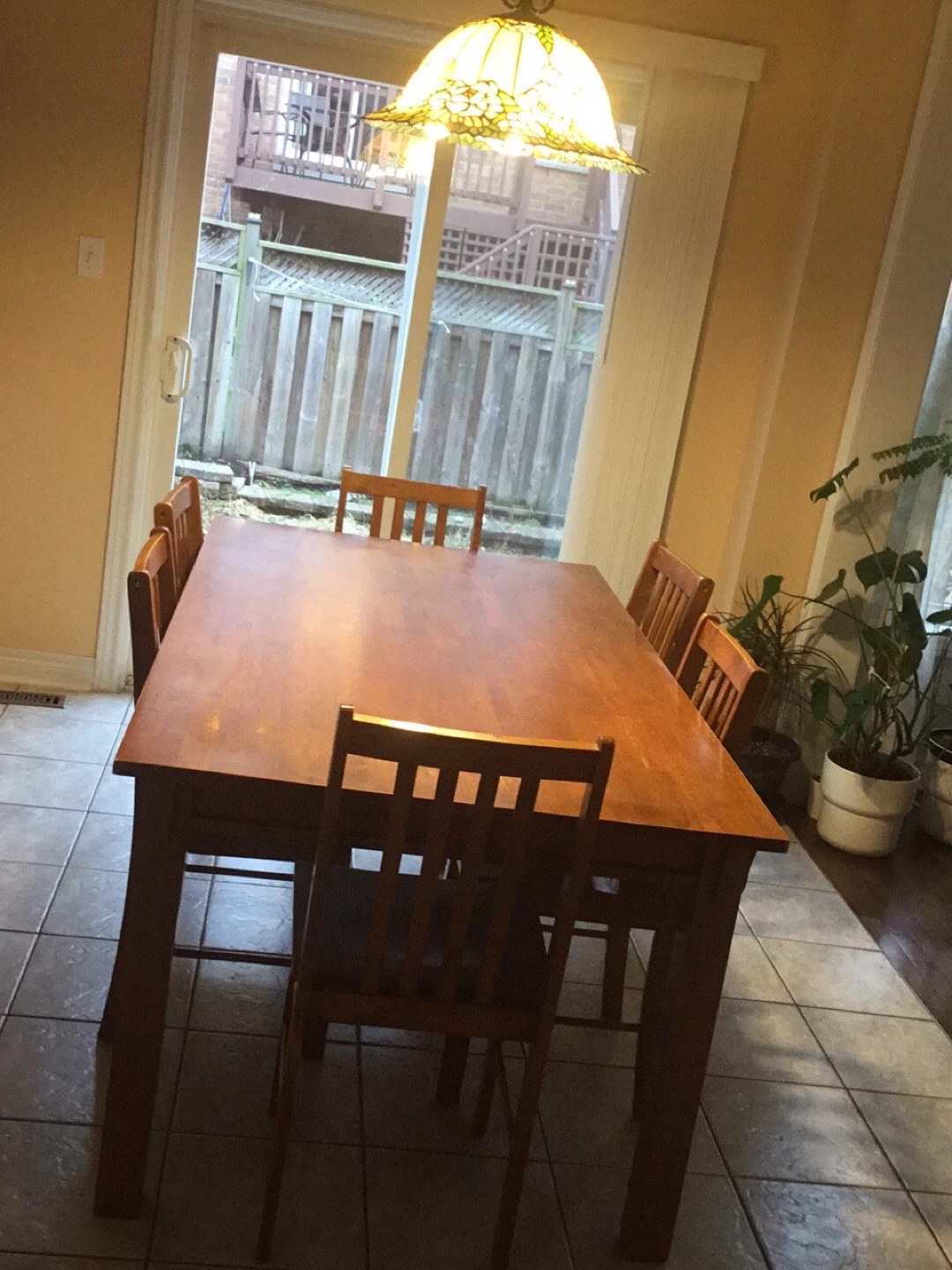 Wooden Dining Table and Chairs Set