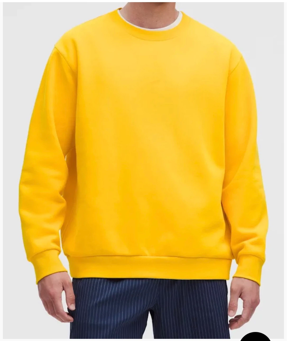 Lululemon Steady State Crew XL Yellow Sweatshirt