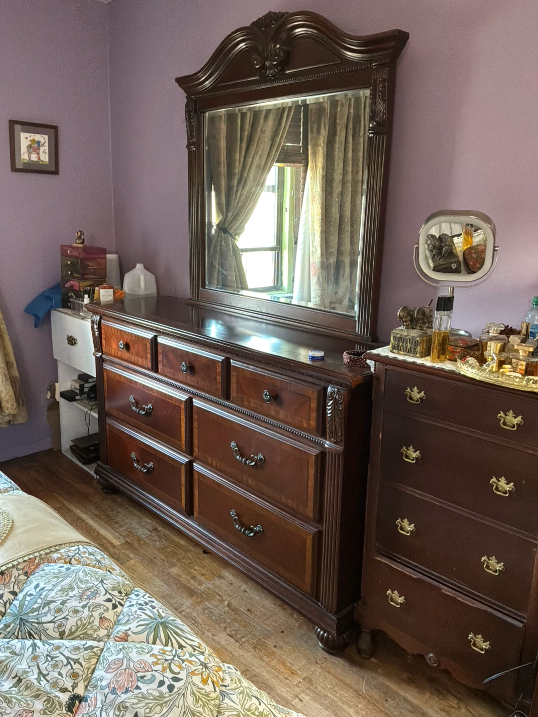 Wooden Dresser with Mirror - photo 2