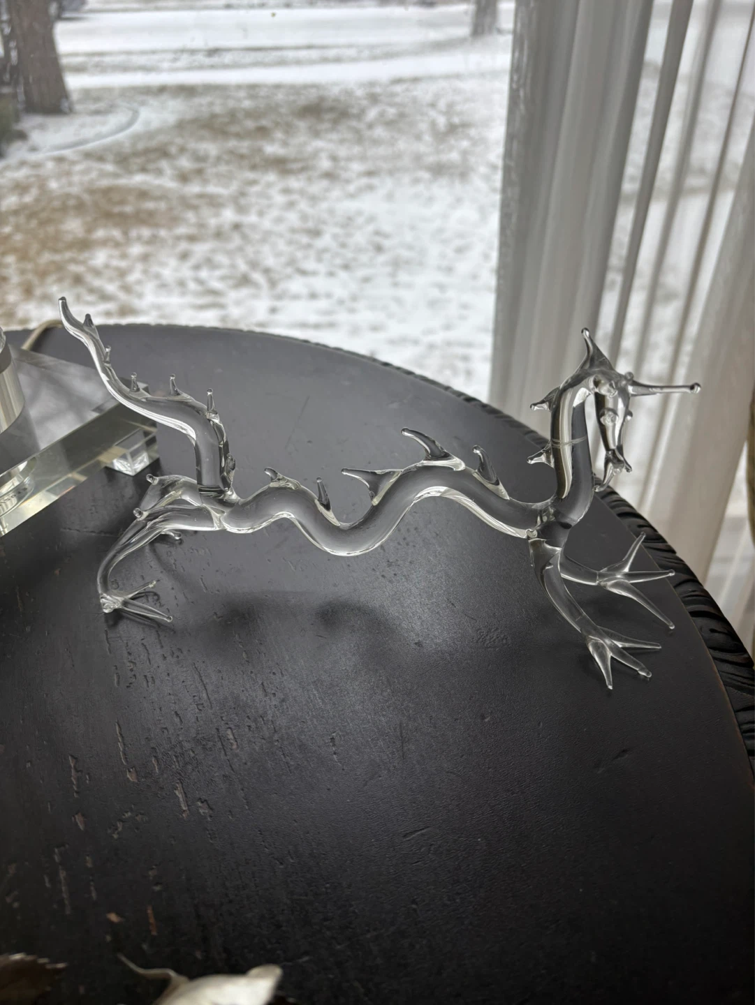 Glass Dragon Sculpture