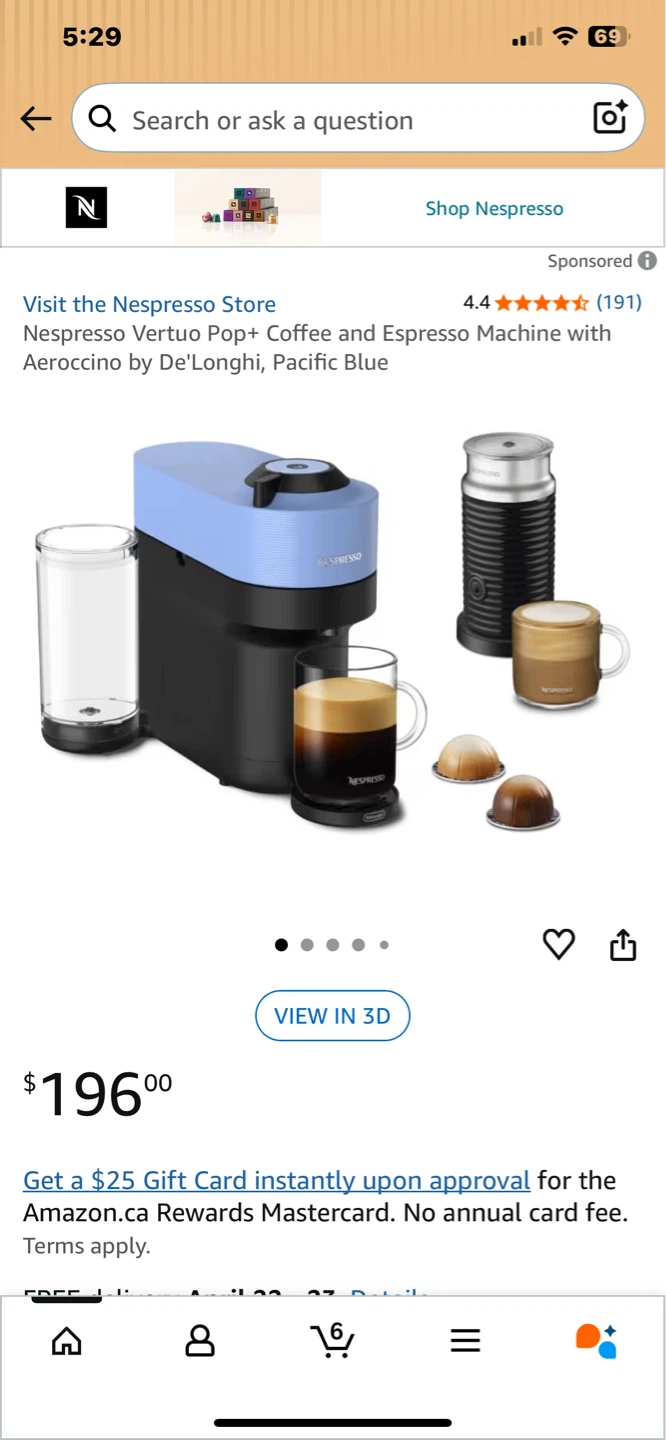 Nespresso Vertuo Pop+ Coffee and Espresso Machine - photo 2