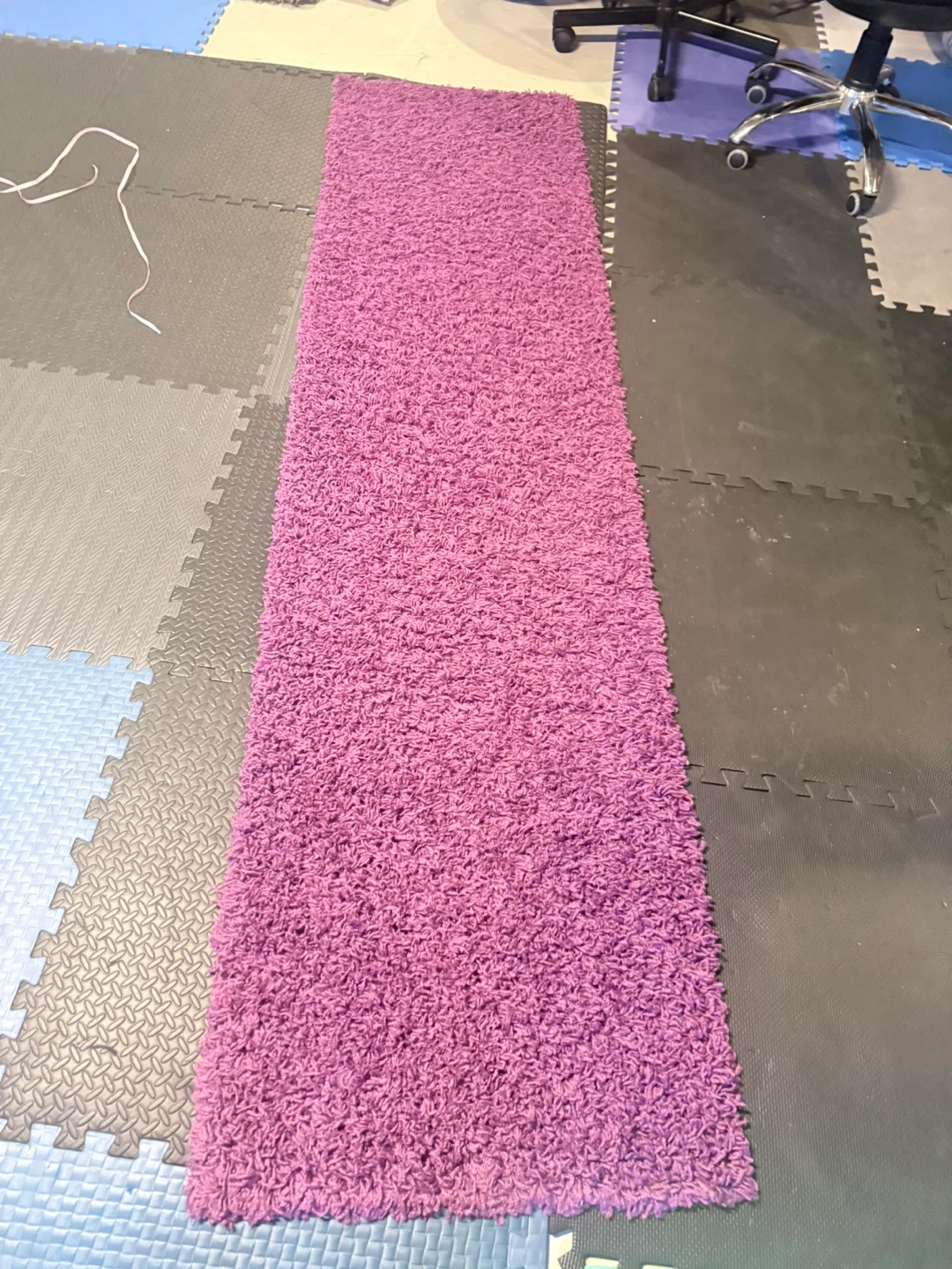 Purple Shaggy Runner Rug