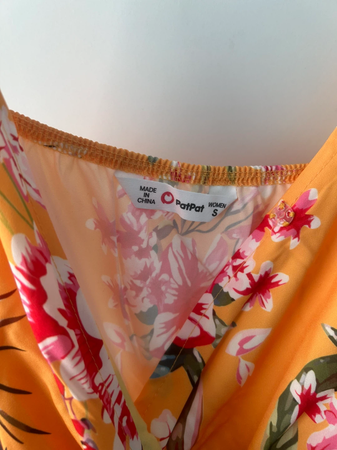 PatPat Women's Orange Floral Maxi Dress Size S - photo 3