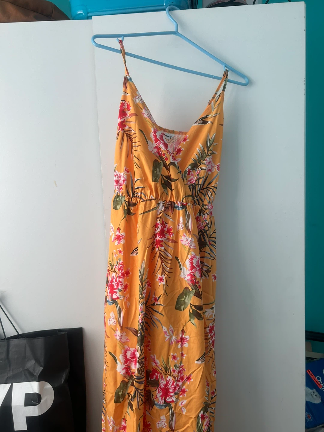 PatPat Women's Orange Floral Maxi Dress Size S