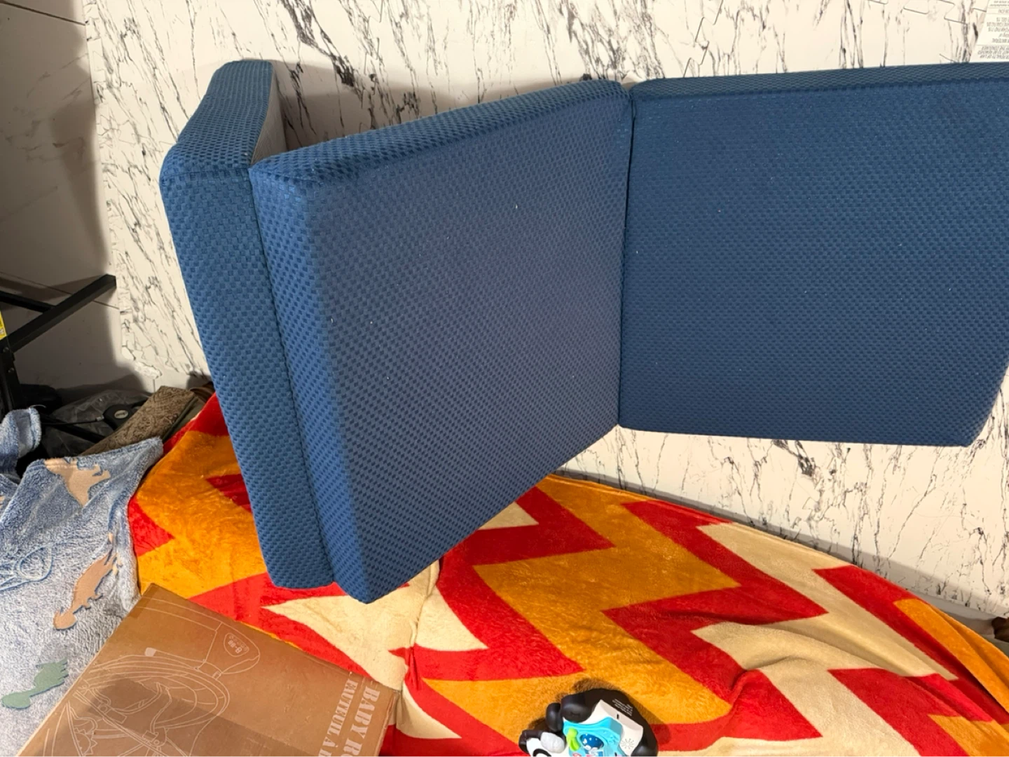 Navy Blue Tri-Fold Mattress