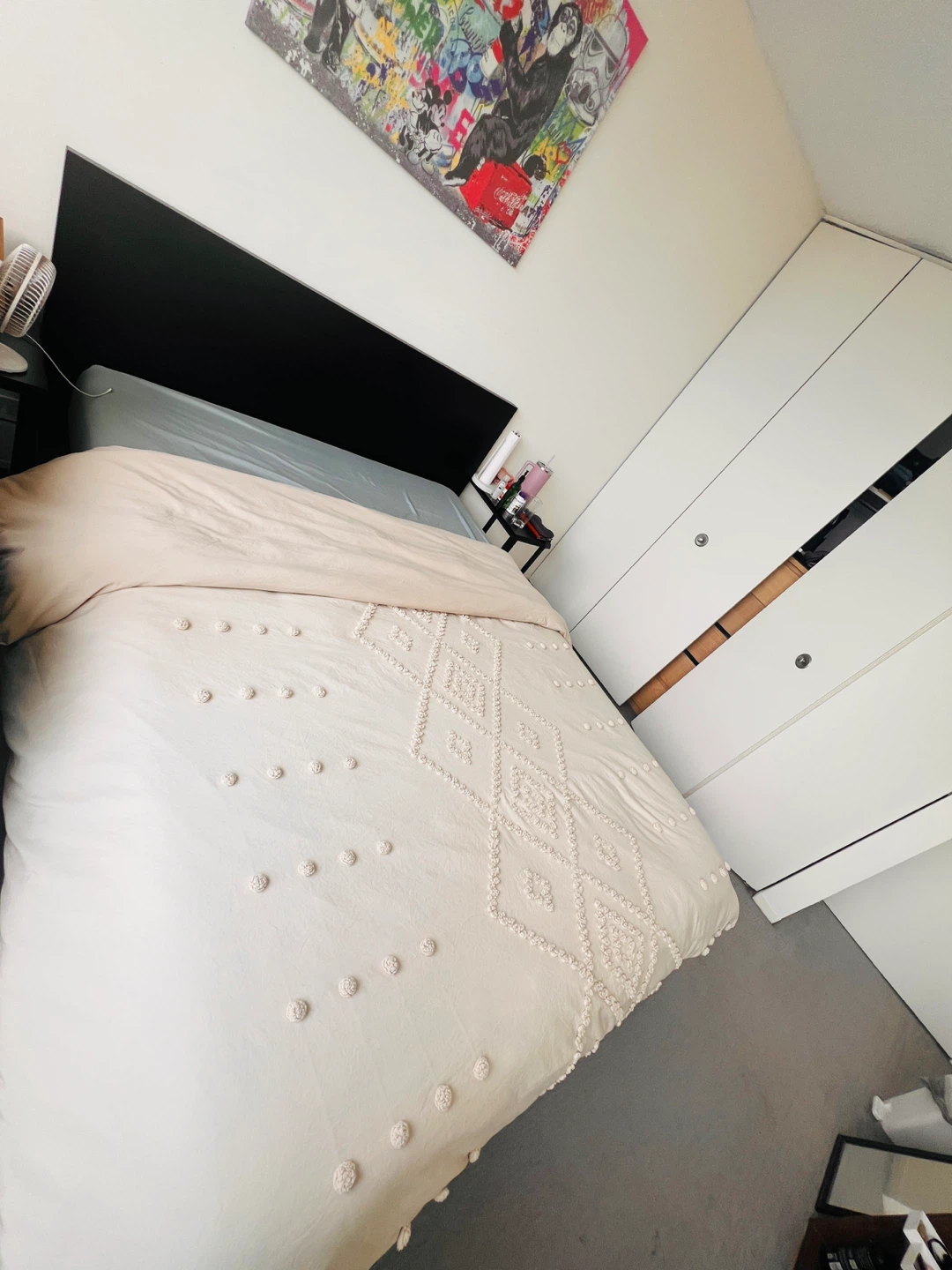 Ikea queen wooden bed frame with head board - Platform base - photo 2