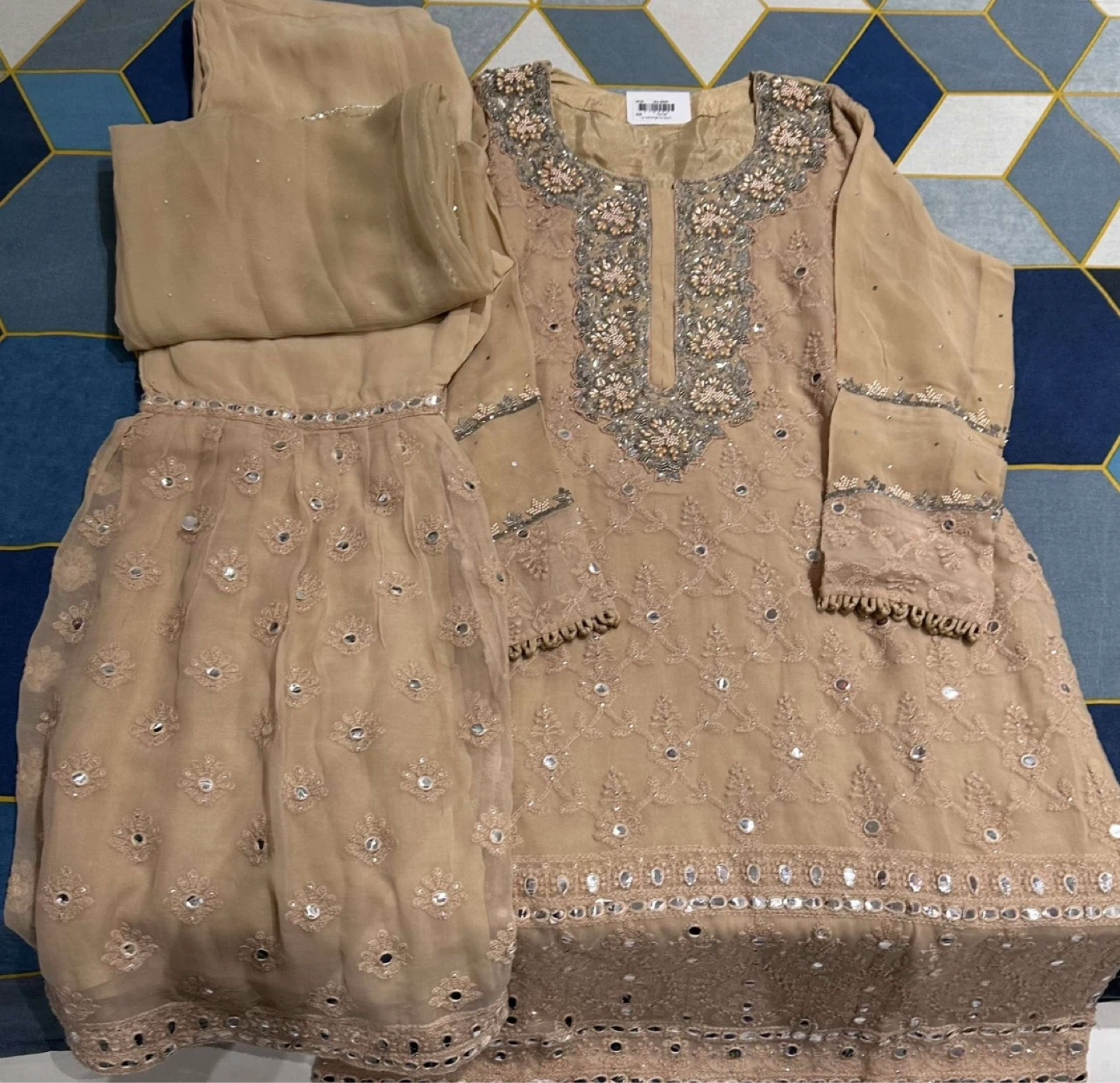 Black Embroidered Anarkali Suit - photo 2