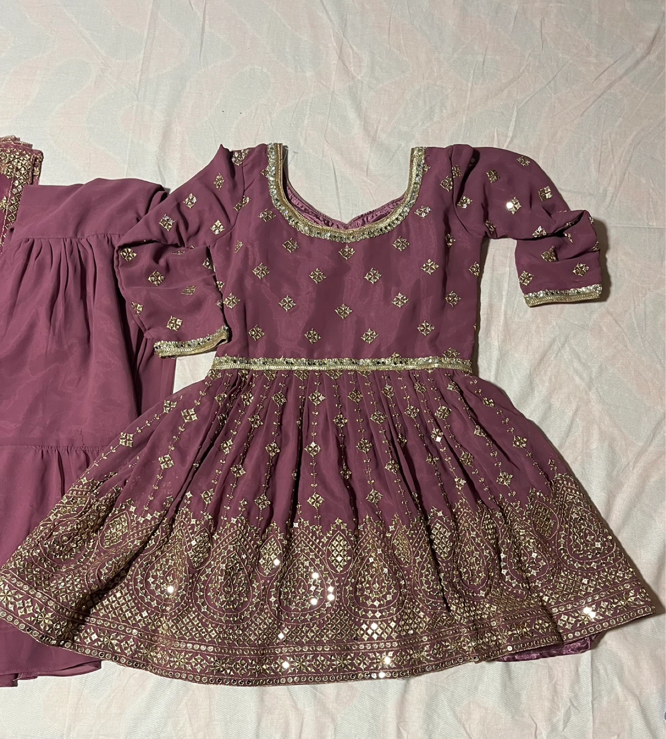 Black Embroidered Anarkali Suit - photo 4