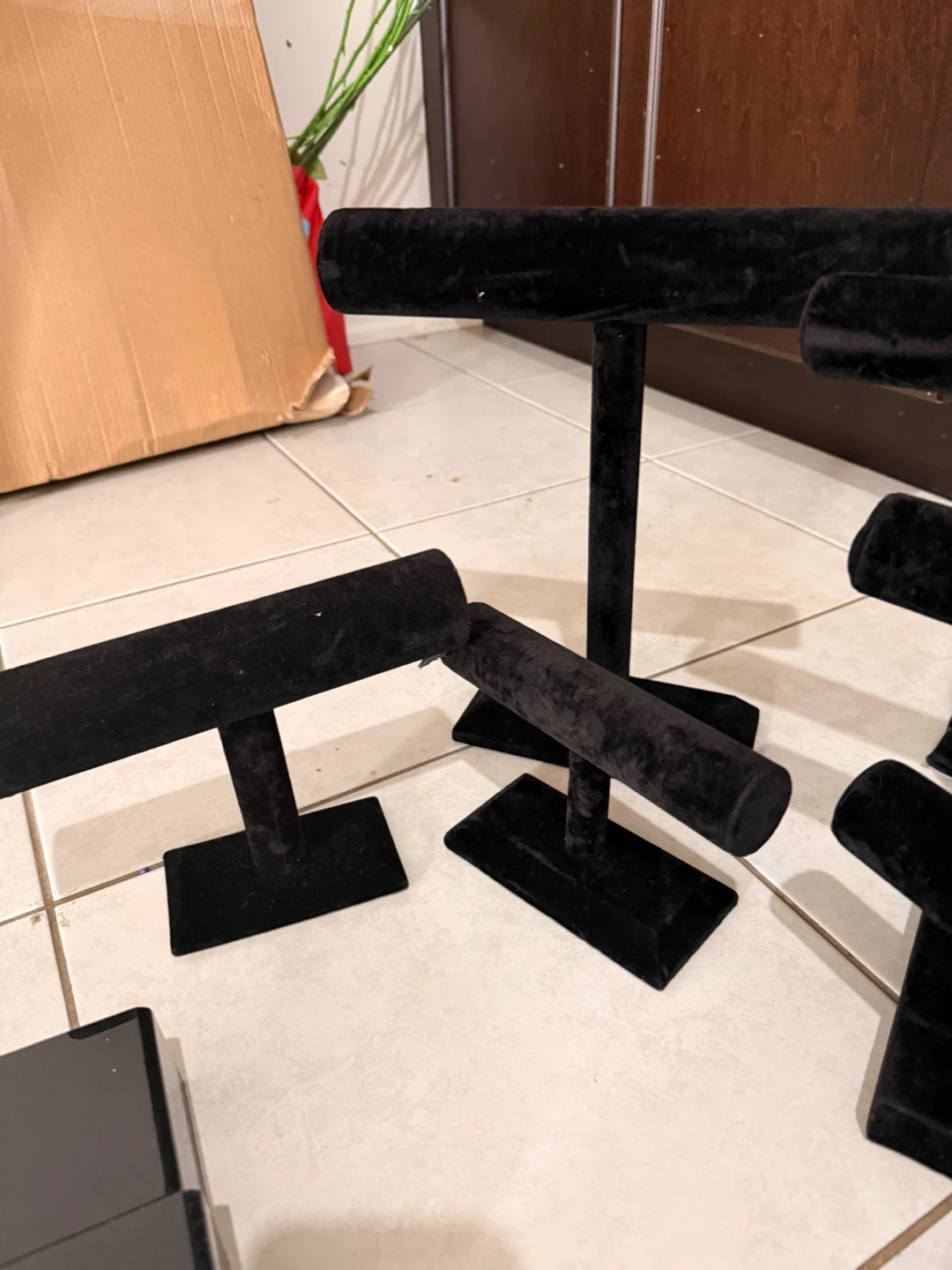 Black Velvet Jewelry Display Stands