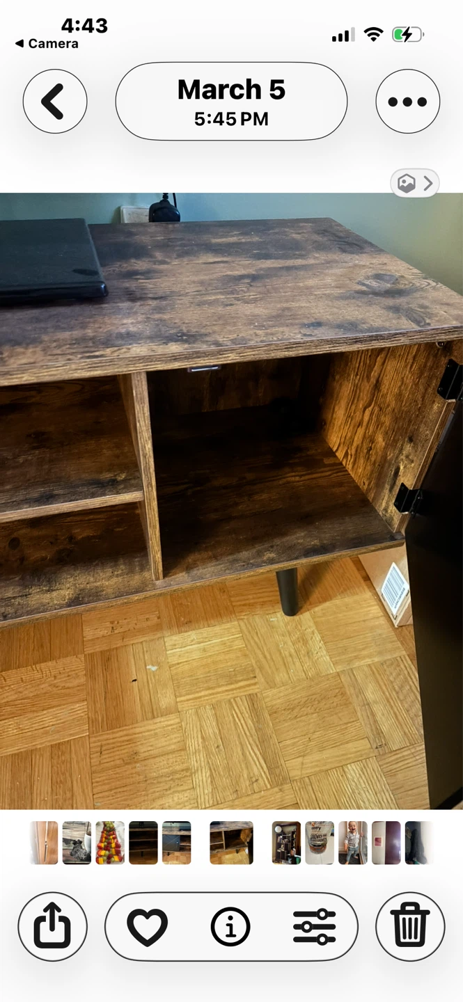 Rustic TV Stand with Cabinet - photo 3