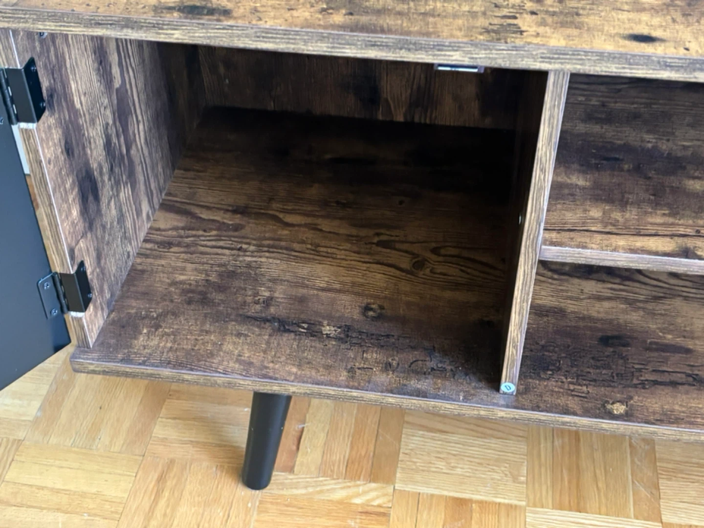 Rustic TV Stand with Cabinet - photo 4