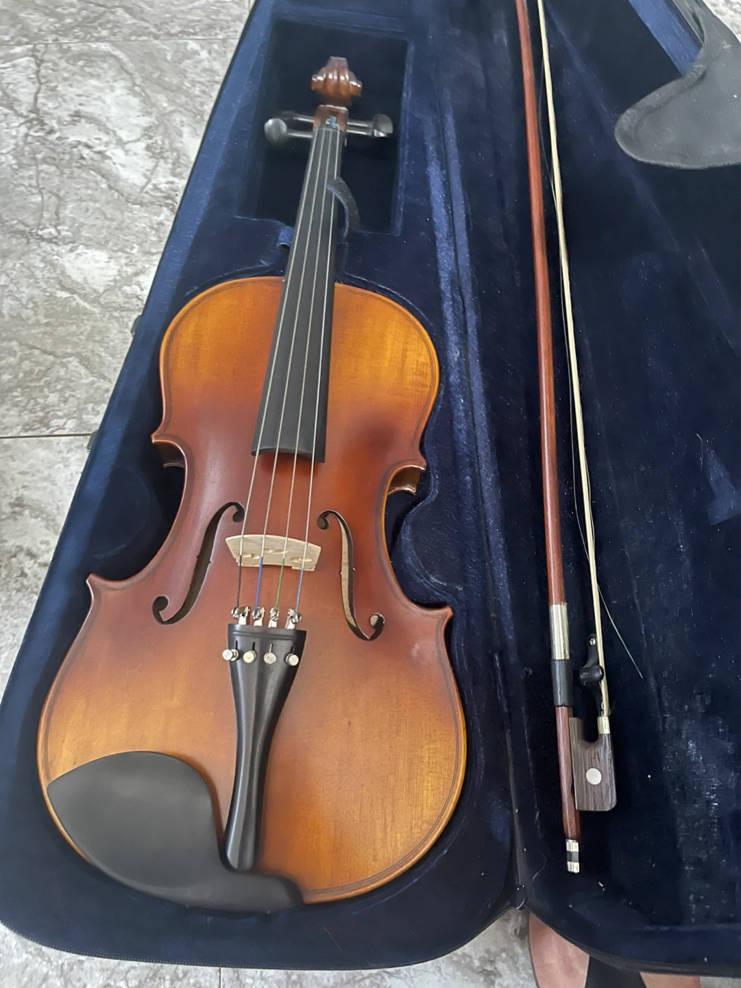 Acoustic Violin with Case and Bow