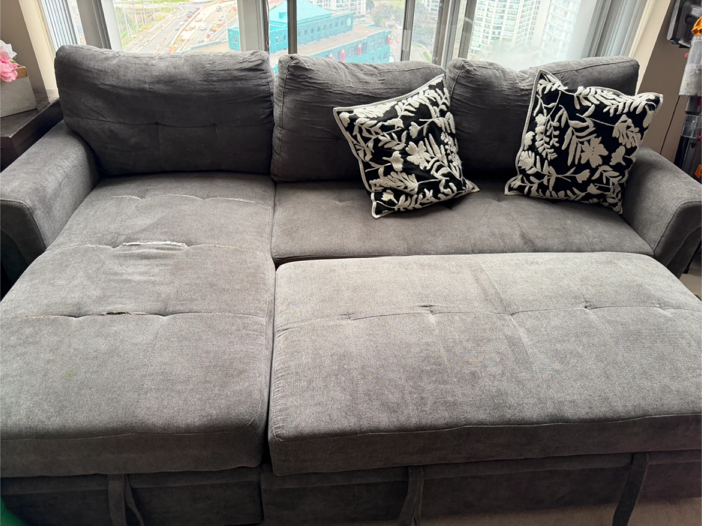 Grey Sectional Sofa with Storage - photo 5