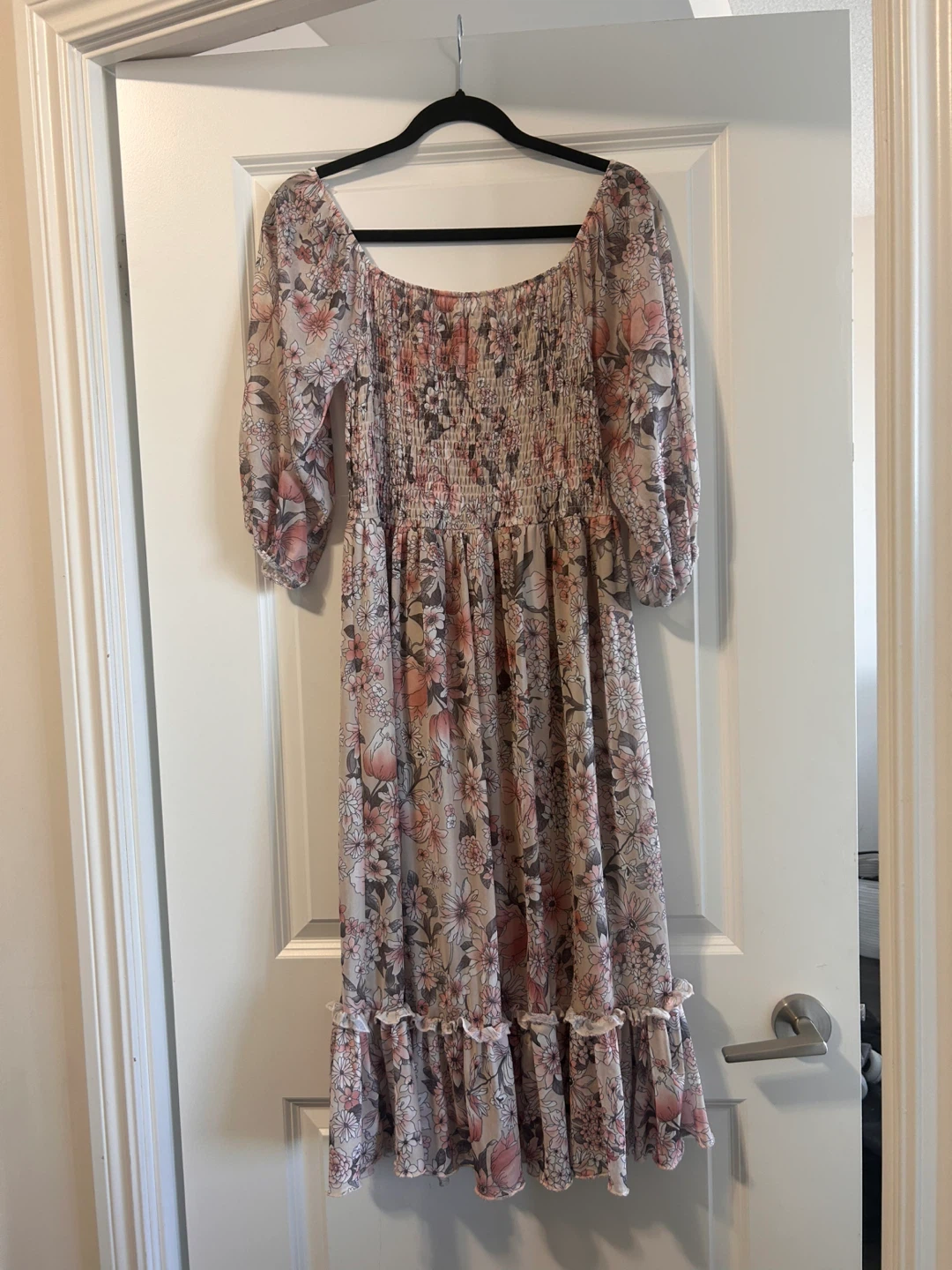 Costa balance floral midi dress - size medium - photo 2