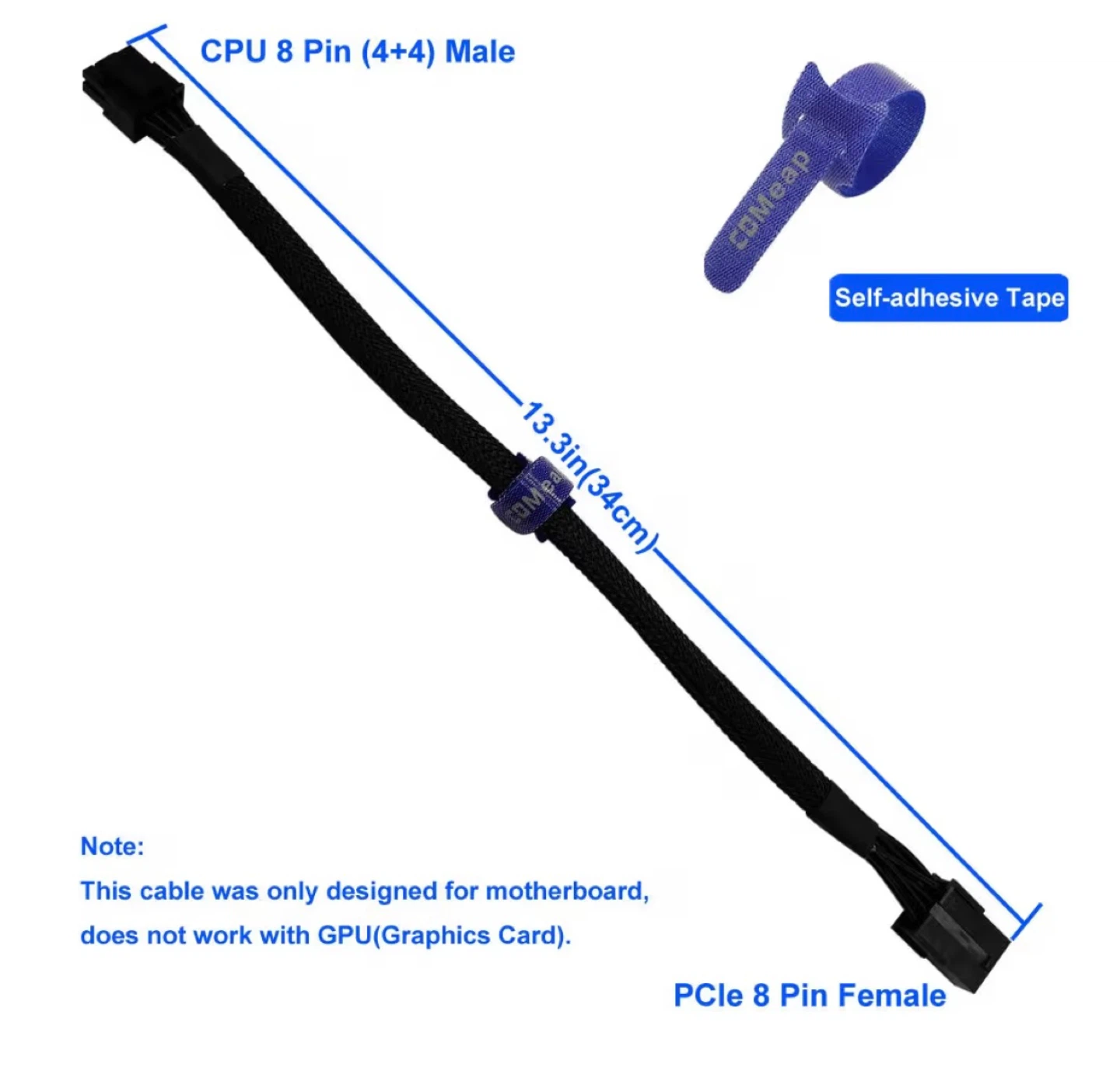 COMeap 8 Pin to CPU 8 Pin Power Adapter Cable - photo 4