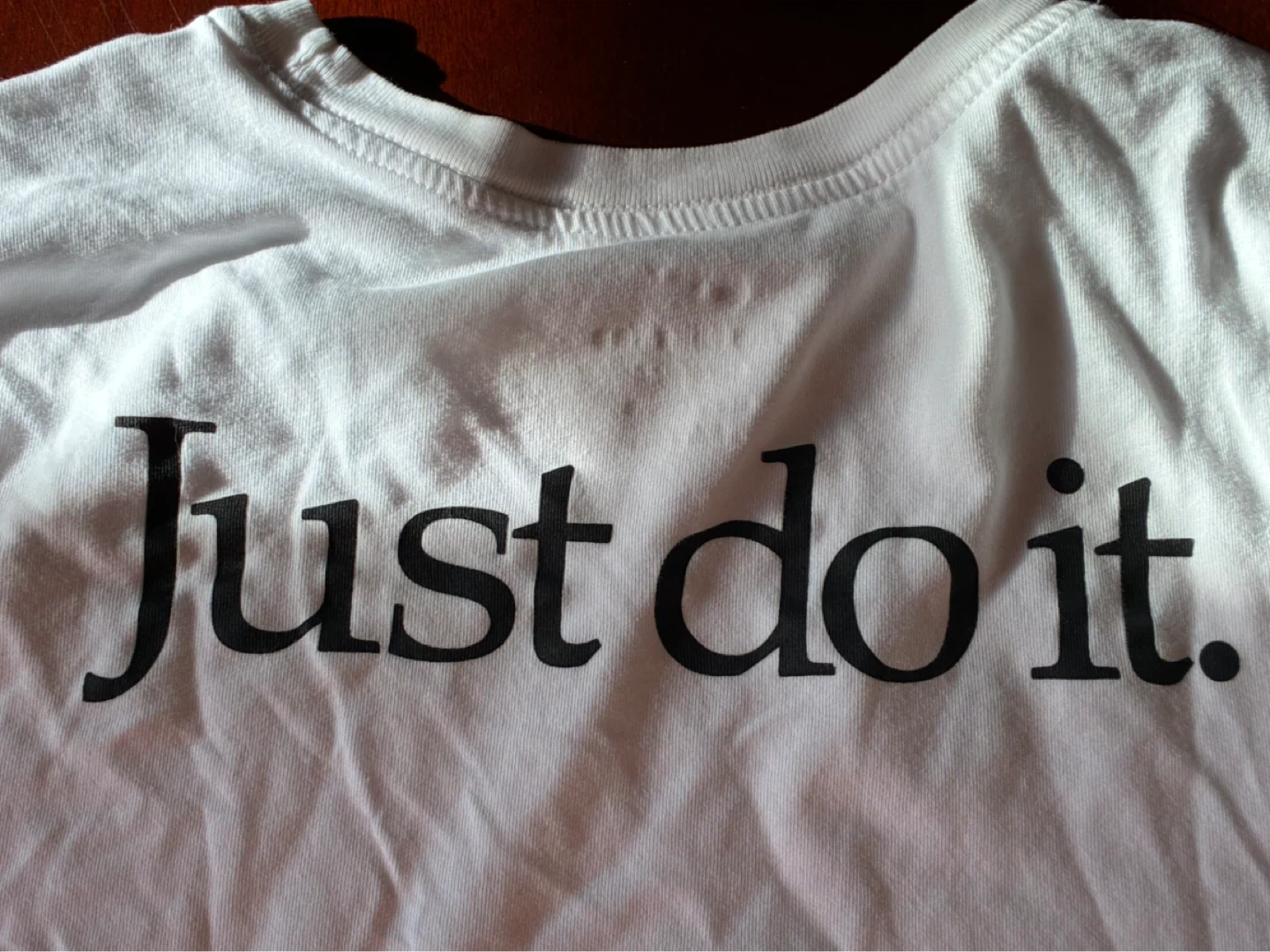 White Nike Dri-FIT S-M Men's athletic sport Training T-shirt - photo 4