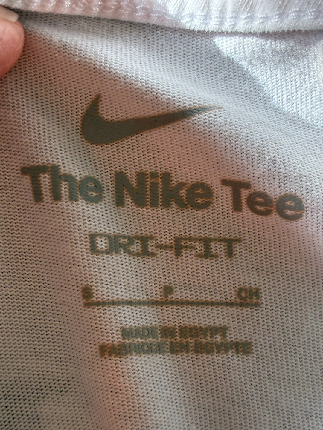 White Nike Dri-FIT S-M Men's athletic sport Training T-shirt - photo 5