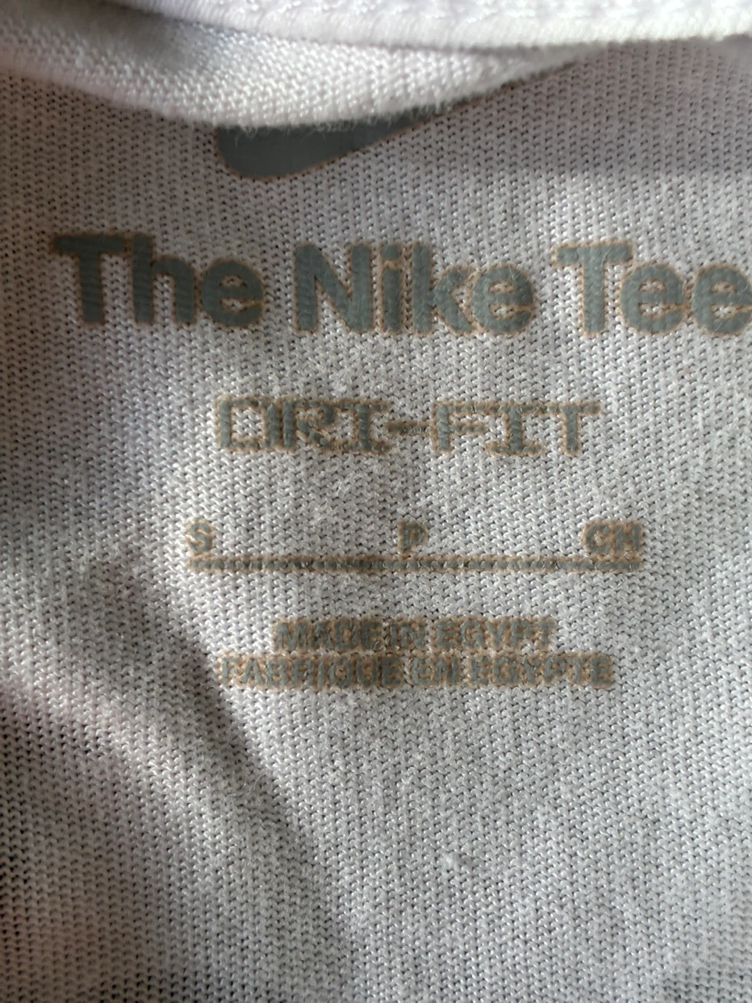 White Nike Dri-FIT S-M Men's athletic sport Training T-shirt - photo 3