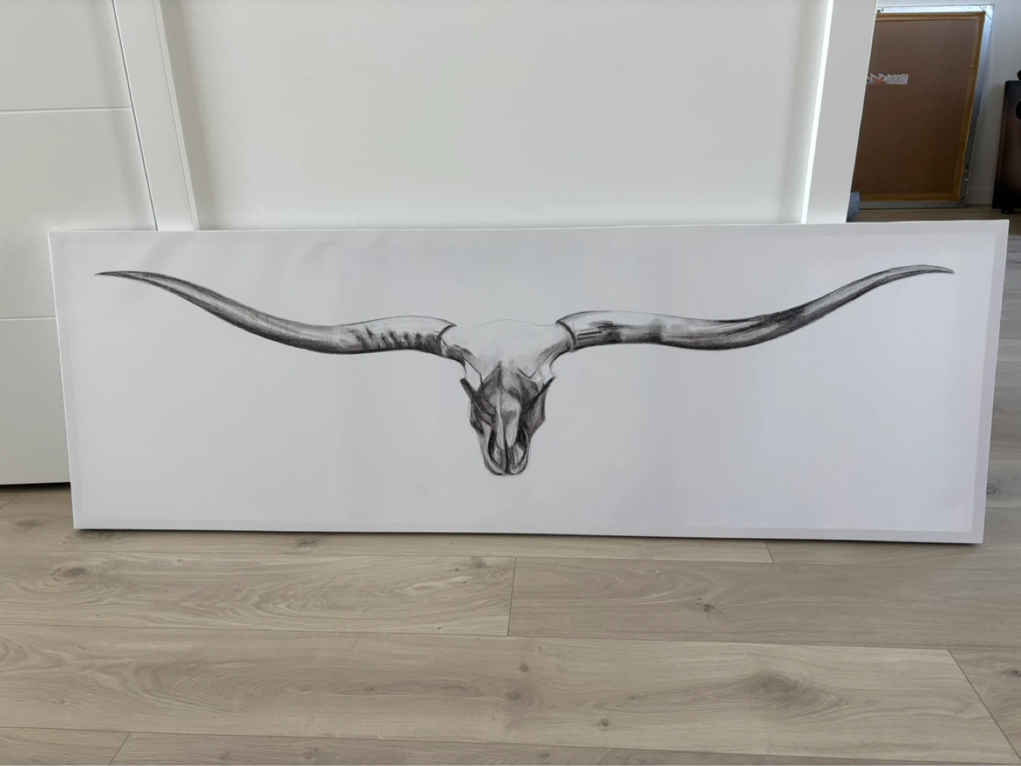 Longhorn Skull Canvas Wall Art