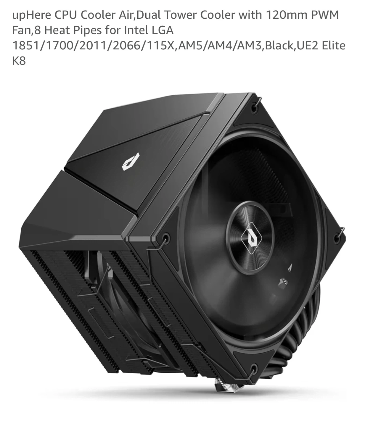 upHere Dual Tower CPU Cooler - Black
