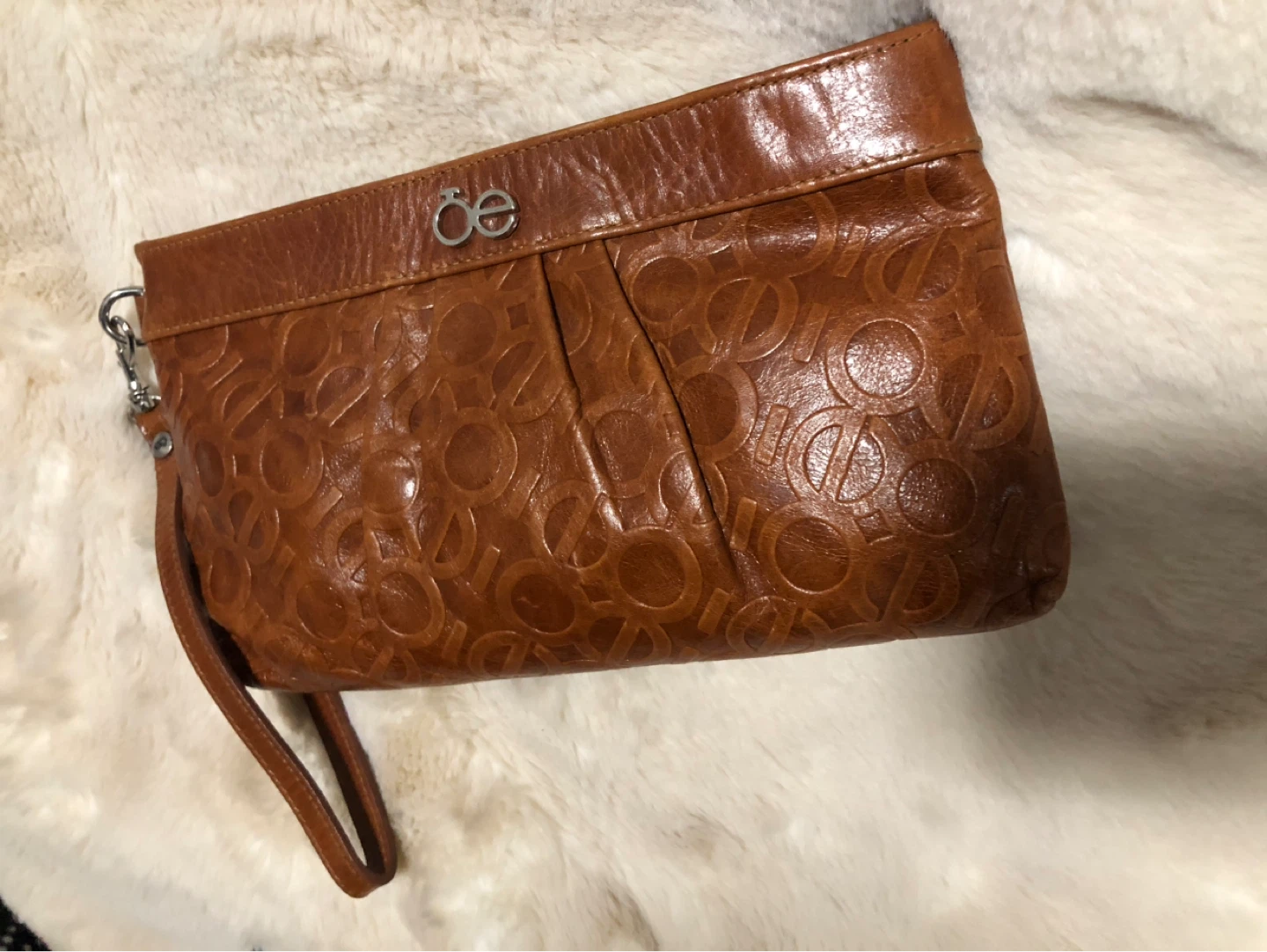 Chloe Leather Wristlet Clutch