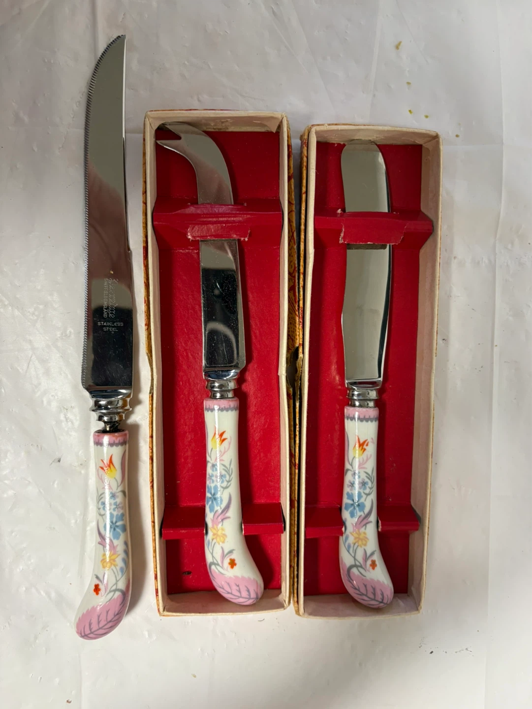 Sheffield England Stainless Steel Fruit Knives Set of 3