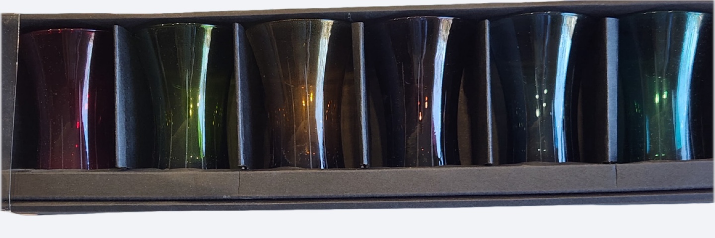 Bombay Set of 6 Coloured Shot Glasses - photo 2