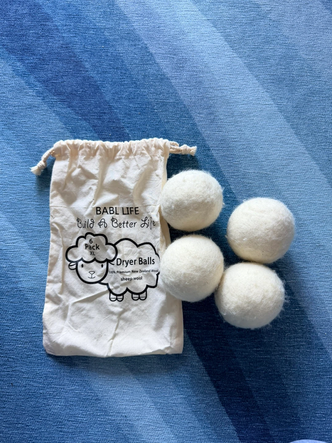 BABL LIFE XL Wool Dryer Balls 6 Pack