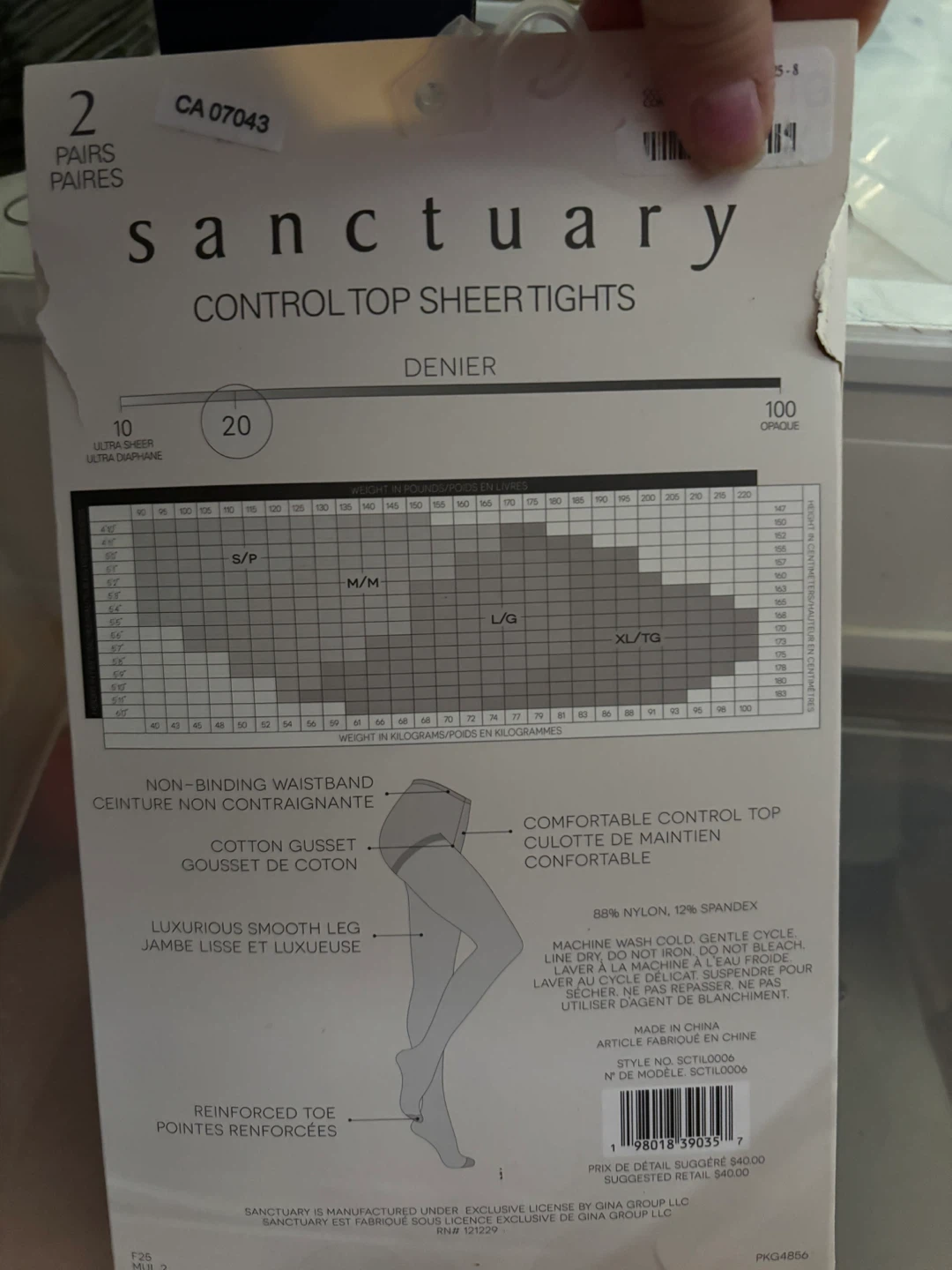 Sanctuary Control Top Sheer Tights - 2 Pairs - photo 2