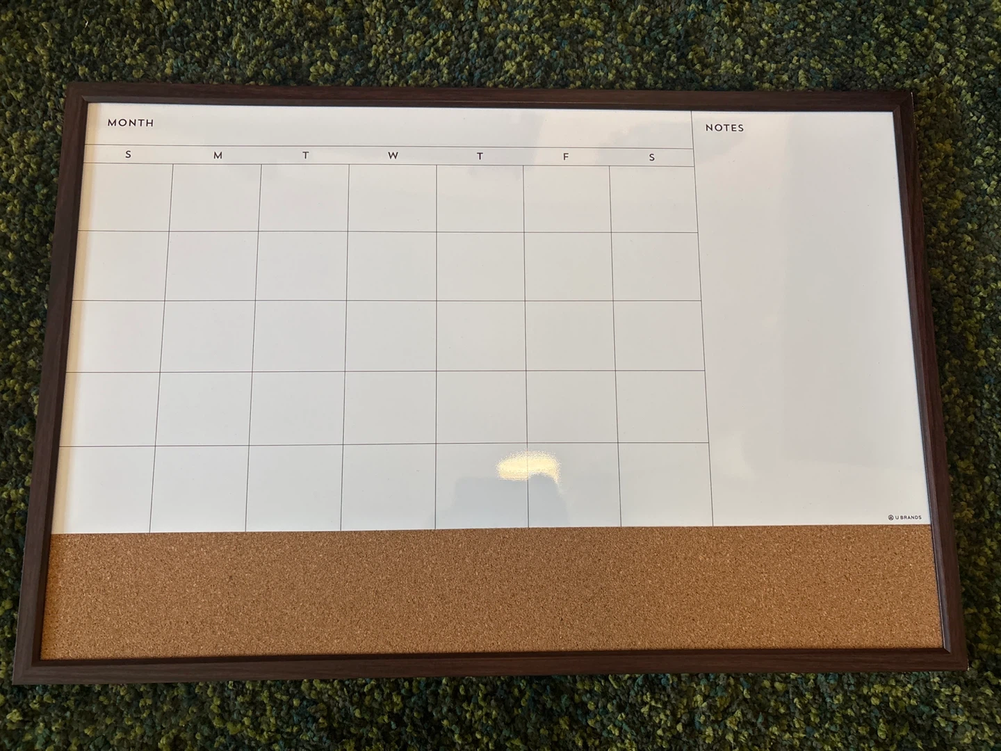 U Brands Framed Monthly Whiteboard & Cork Board