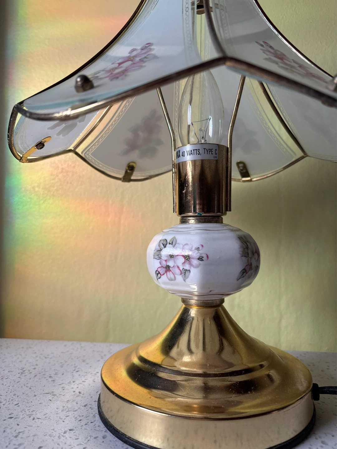 Vintage Floral Table Lamp - photo 2